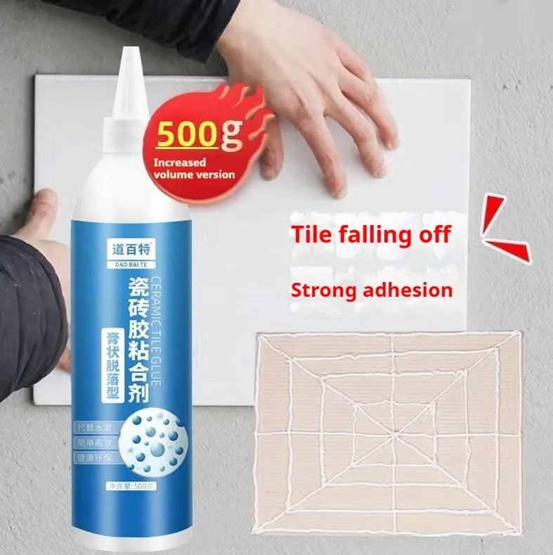 Tile shedding repair injection adhesive in emulsion body with capacities of 80g-500g for cold curing tile bonding