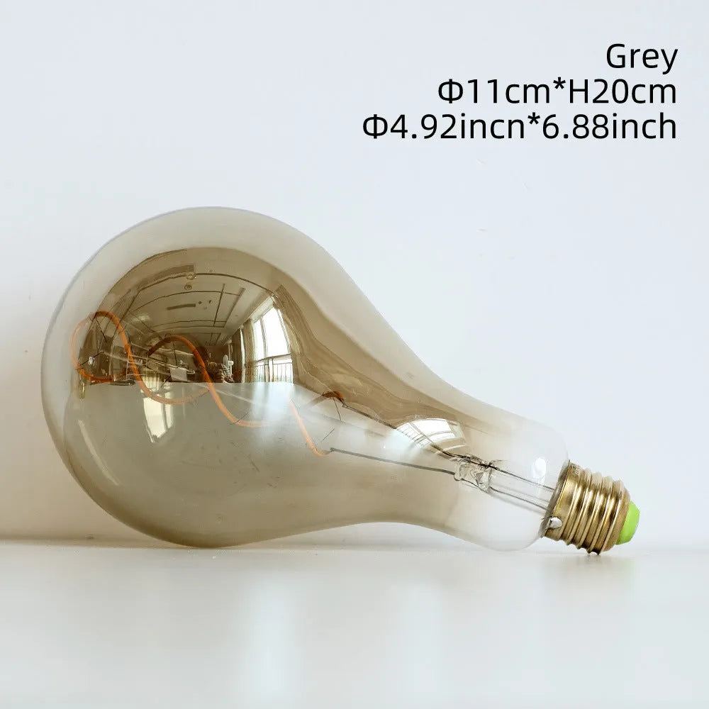 Double helix spiral LED soft light strip in gold or gray finish.