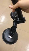 Black off-road car glass sucker mounting base with round rubber suction cup