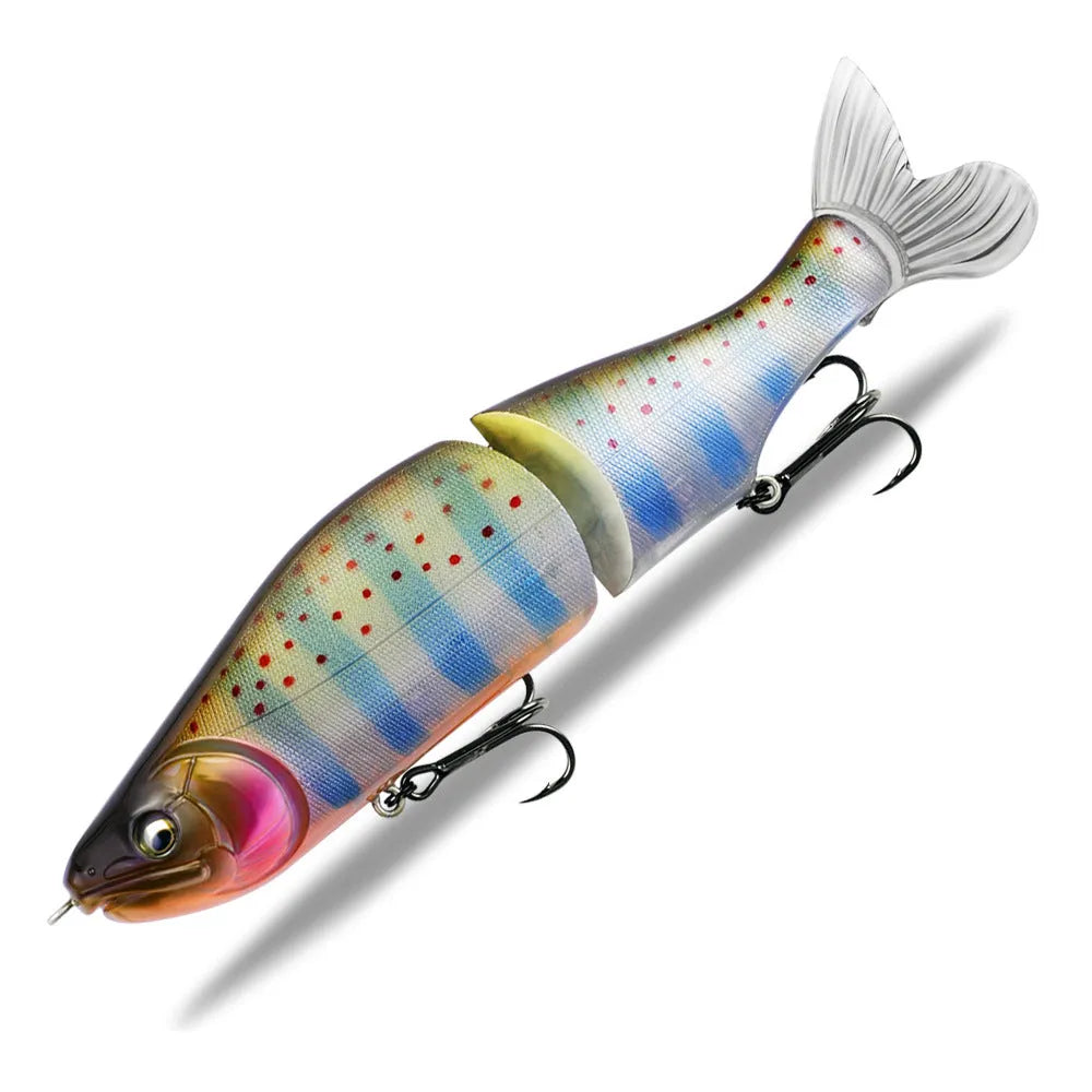 185mm hard plastic fishing lure for bass and pike in one of fifteen colour options