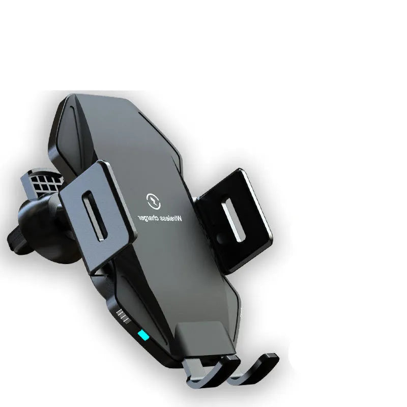 T3 touch-sensitive car wireless charger with mobile phone holder in matte black colour