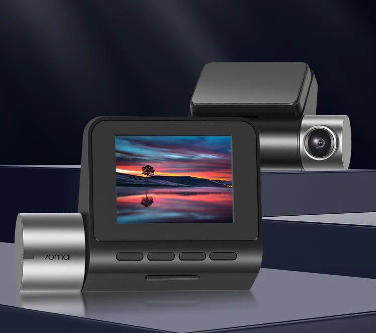 70 Mai A500S rearview mirror dash camera mounted in a car.