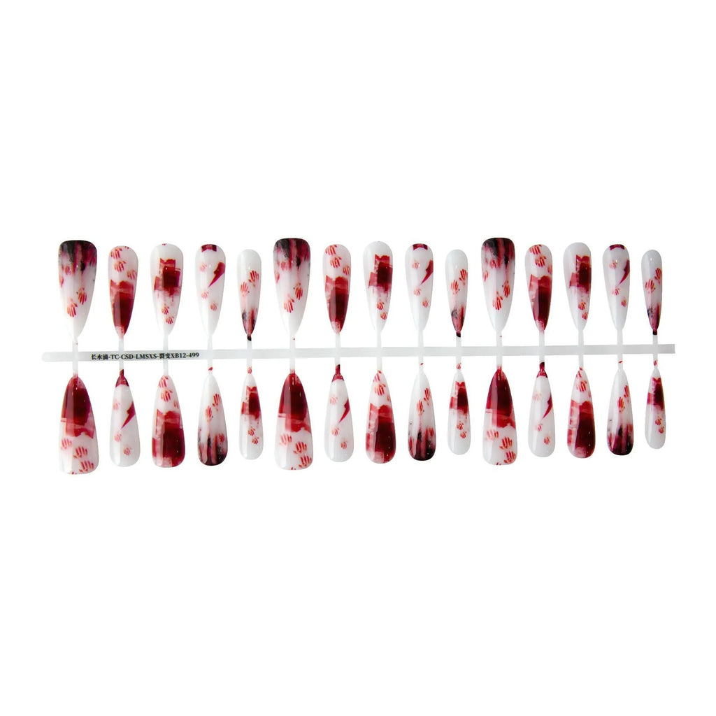 Y2g antique style nail stickers long water drops design ultra-thin seamless bright sealing layer
