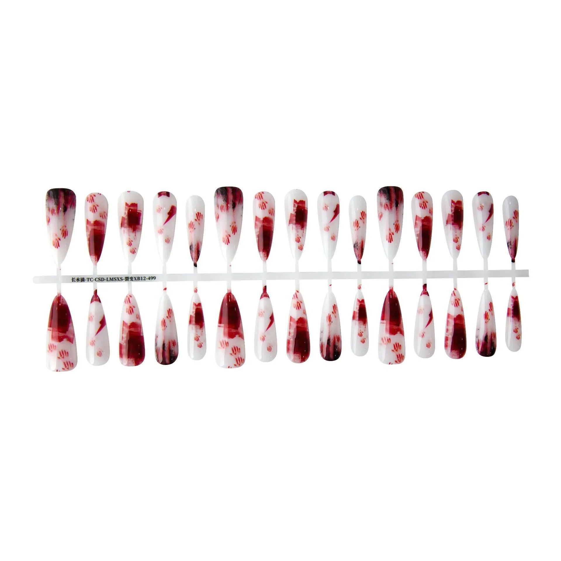 Y2g antique style nail stickers long water drops design ultra-thin seamless bright sealing layer
