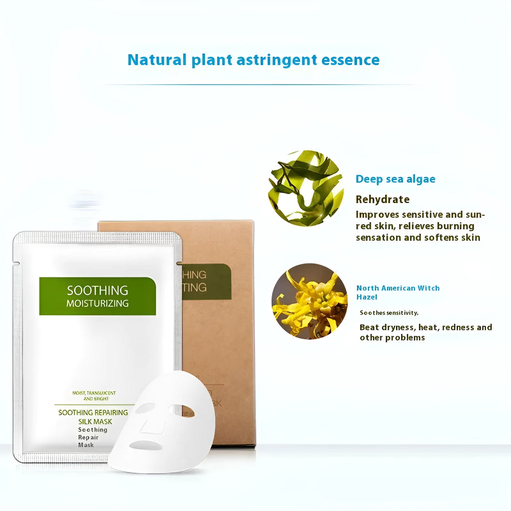 White Soothing Silk Moisturising Facial Mask sheet for sensitive skin, 25g content