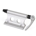 Silver metal bicycle front fork quick release fixing clamp