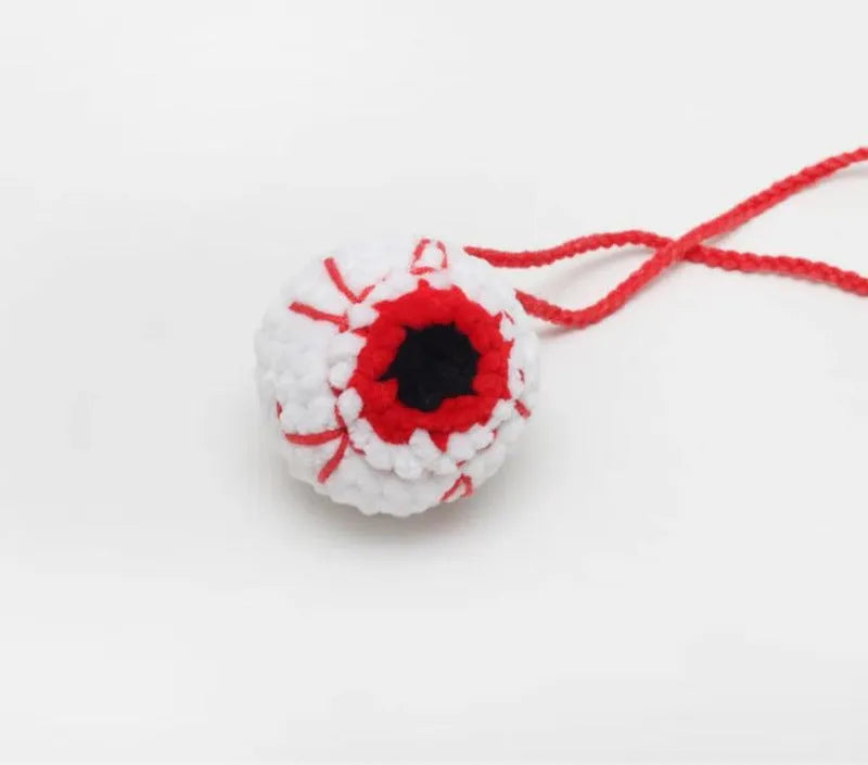 Polyester plush hand-woven cartoon automobile hanging ornament showing Halloween bat and ghost designs.