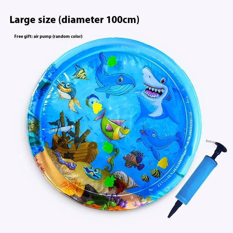 Inflatable PVC pet cooling water bed with dolphin design for dogs and cats