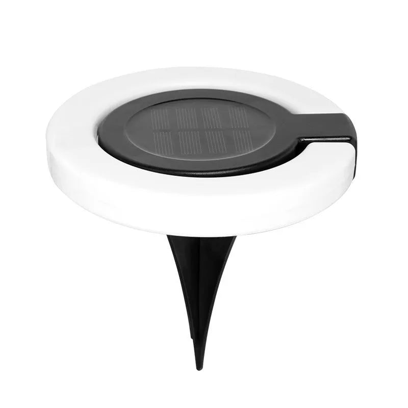 Outdoor solar underground light with folding aperture design for floor or wall installation