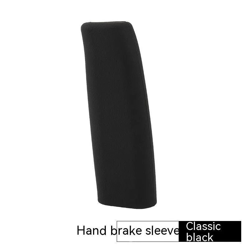 Universal silicone handbrake sleeve for cars in black, grey, beige, red, or blue colour options