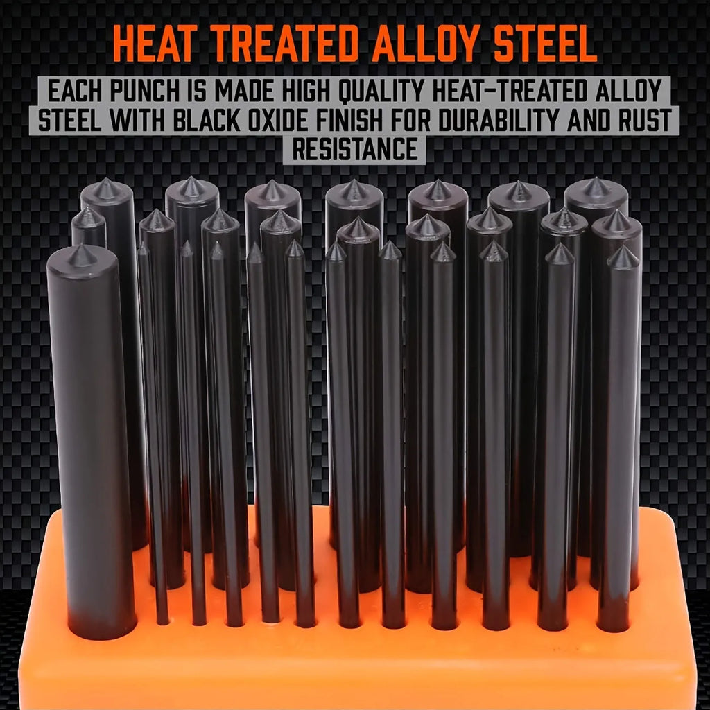 Orange alloy plastic punch needle tool with metal head for tufting textiles