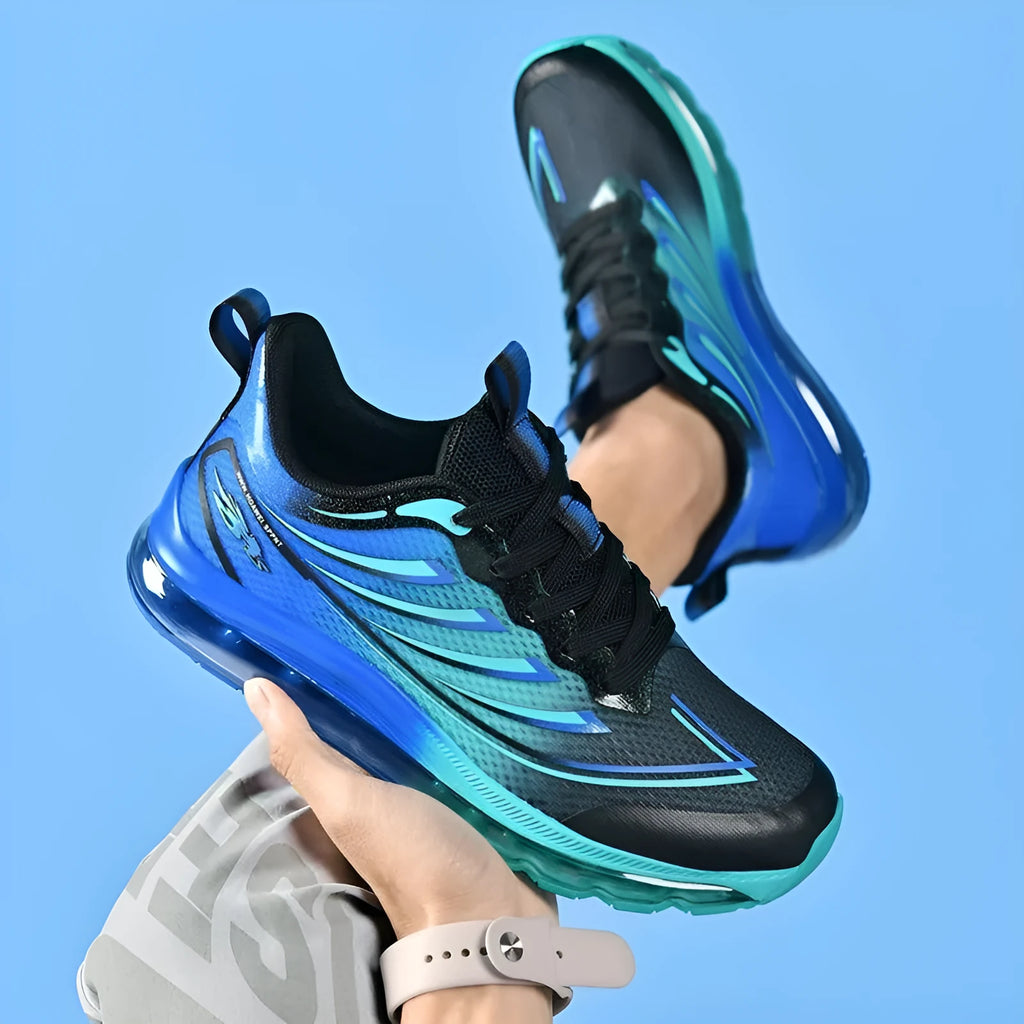 Plus size men's fabric woven sneakers in black blue, white rose and white smoky blue colours