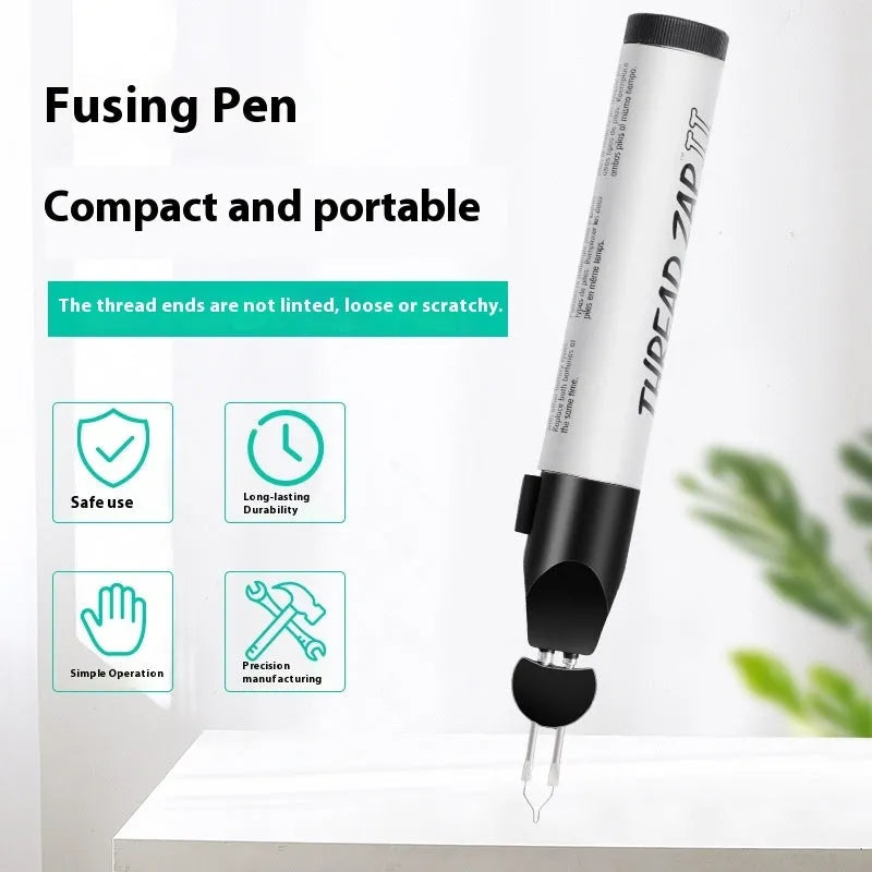 Instant Welding Crayon with plastic body and tungsten wire element, battery-powered tool for wire ends and wax repair