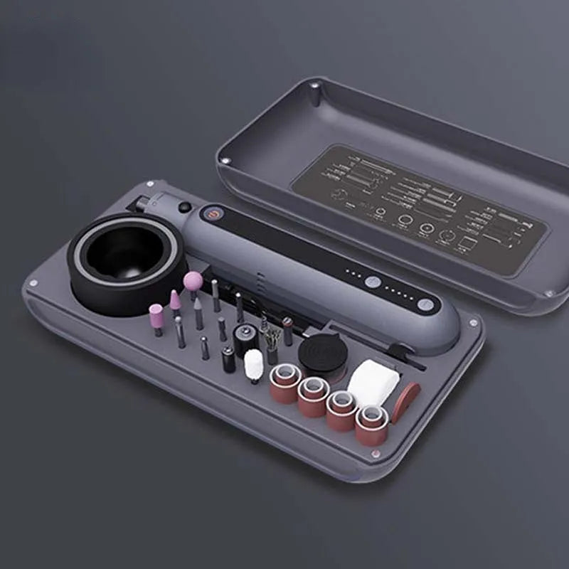 8V mini electric polishing and cutting machine set with lithium battery and five-speed adjustment