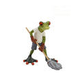 Pastoral style resin frog figurine home decoration ornament