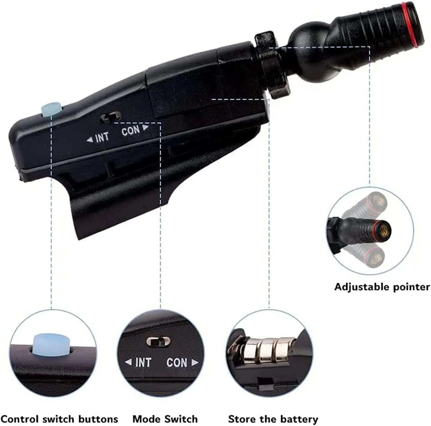 Black golf putter laser aiming instrument for putting alignment practice