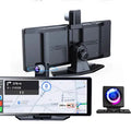 360° panoramic dash cam with touchscreen for front and rear dual recording, 4MP car DVR