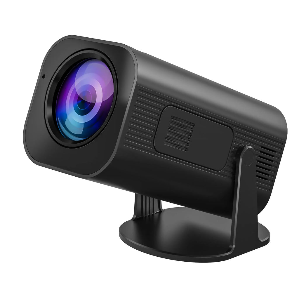 P330 portable mini projector in black and white colours with remote control and accessories