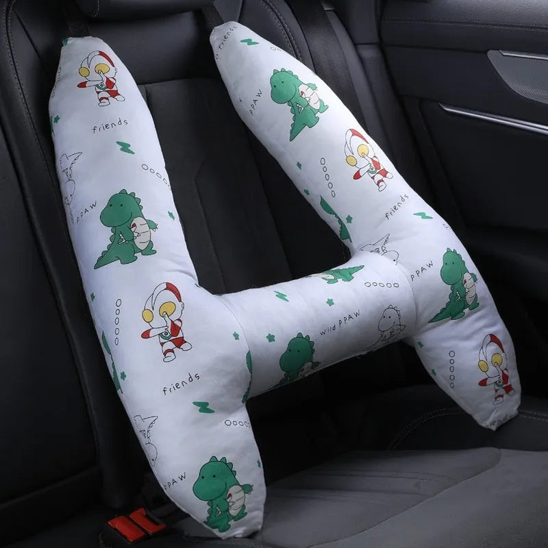 55x70cm car sleeping pillow with printed pattern on pearl cotton fill