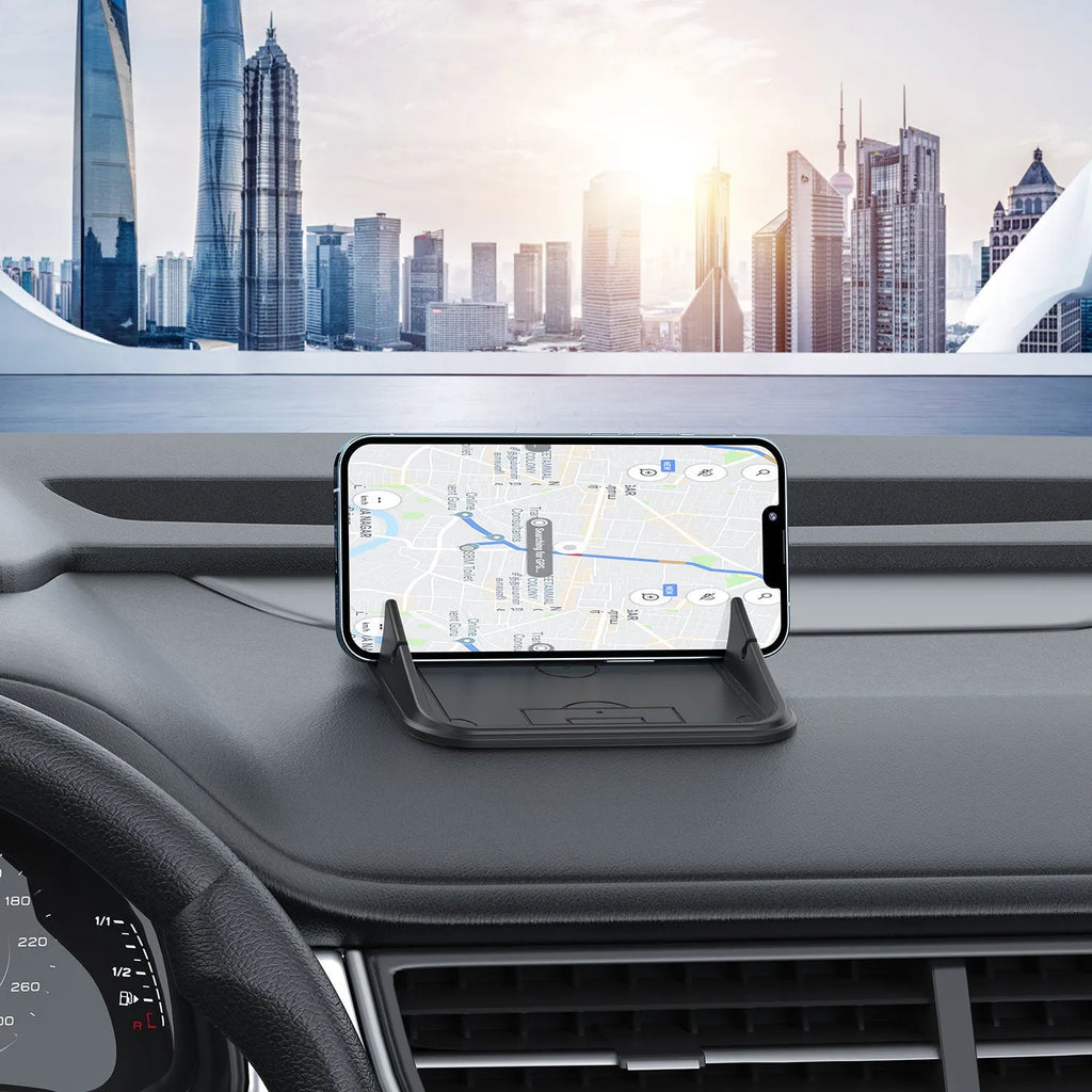 Peak-X5 colour silicone automobile phone holder on car dashboard