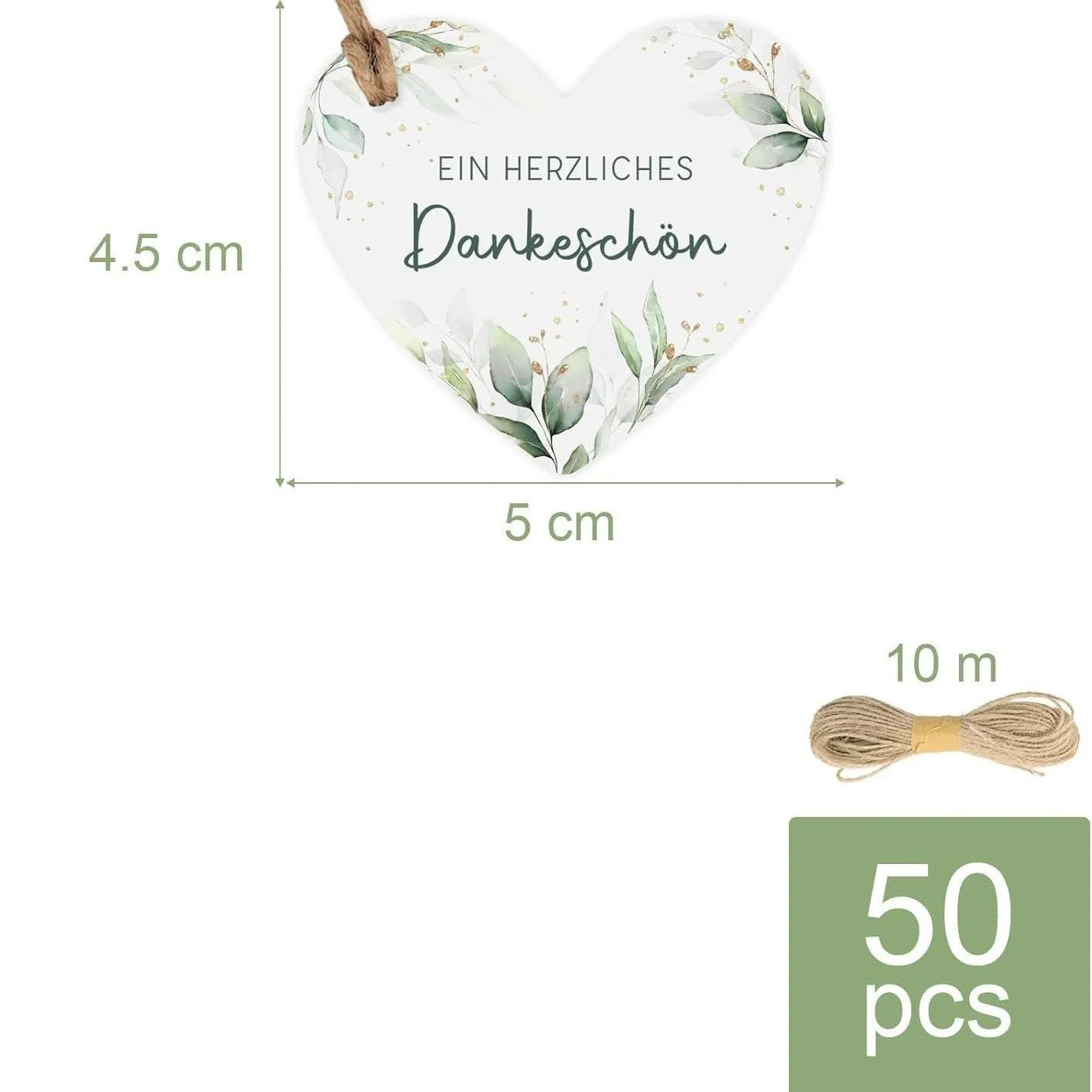 Fifty flower heart-shaped paper gift tags in two style colour options, half-handmade construction
