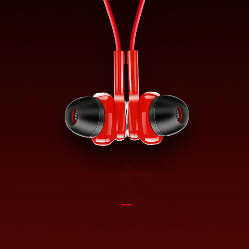 G03 sports Bluetooth earphones with black neckband and earpieces, shown with USB charging cable.