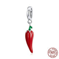 Korean style S925 sterling silver pendant with a leaf shape and electroplated BSC461 colour finish