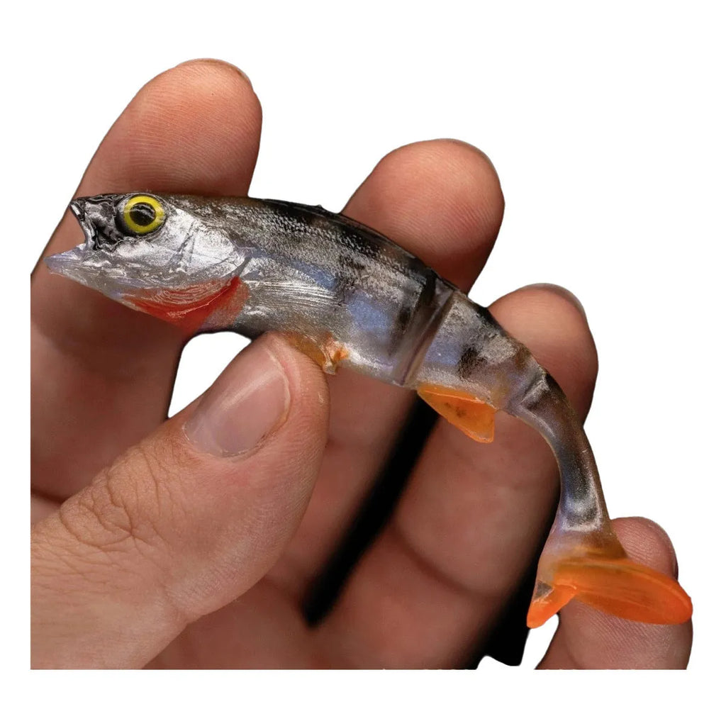 T-tail catfish design soft fishing lure with scissors tail in fish colour pattern for sea fishing