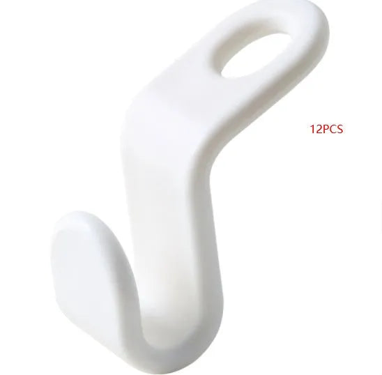 Plastic closet stack hanger hook 6-pack PP material 6x2cm for wardrobe organisation