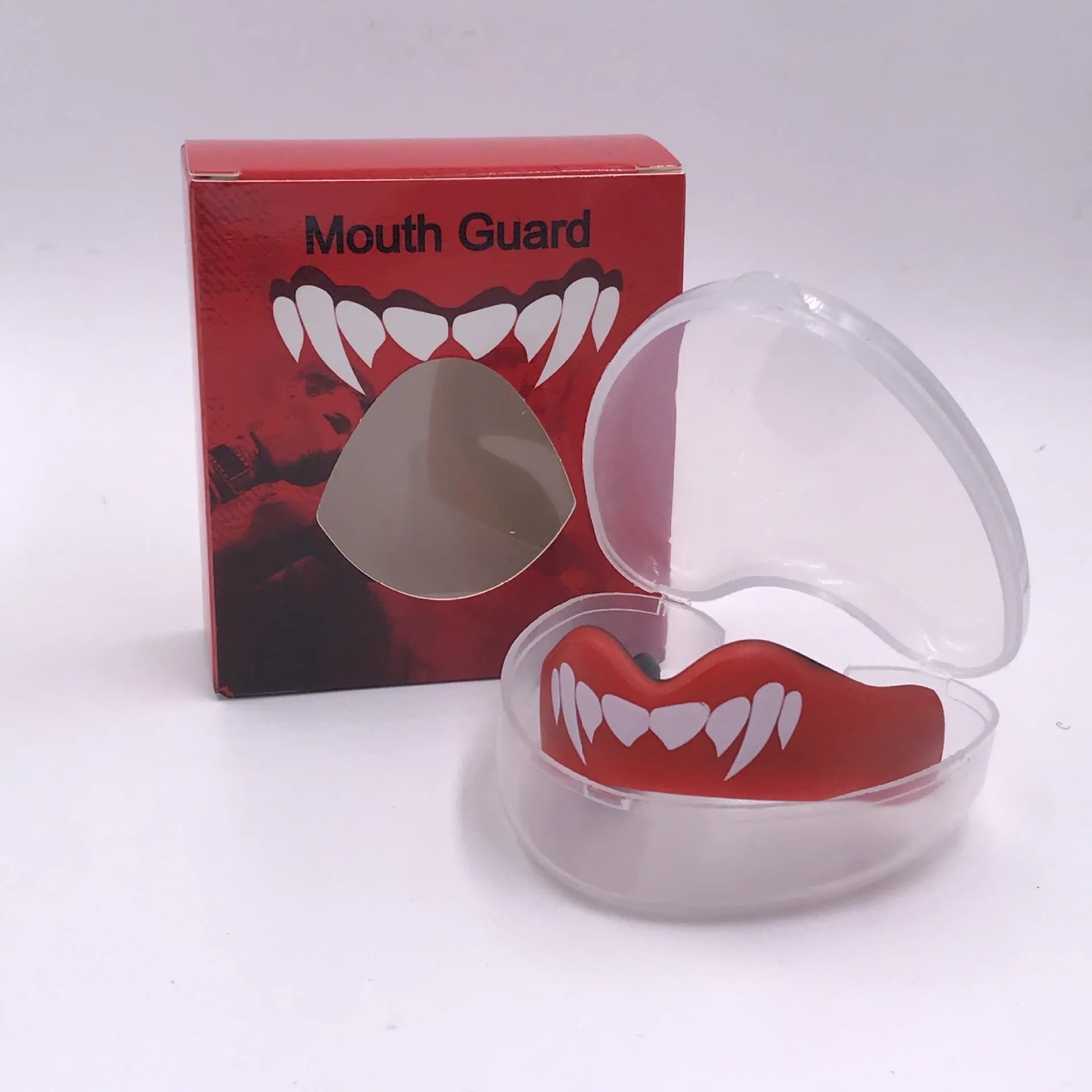 Boxing mouthguard with printed teeth design for adult fight sports