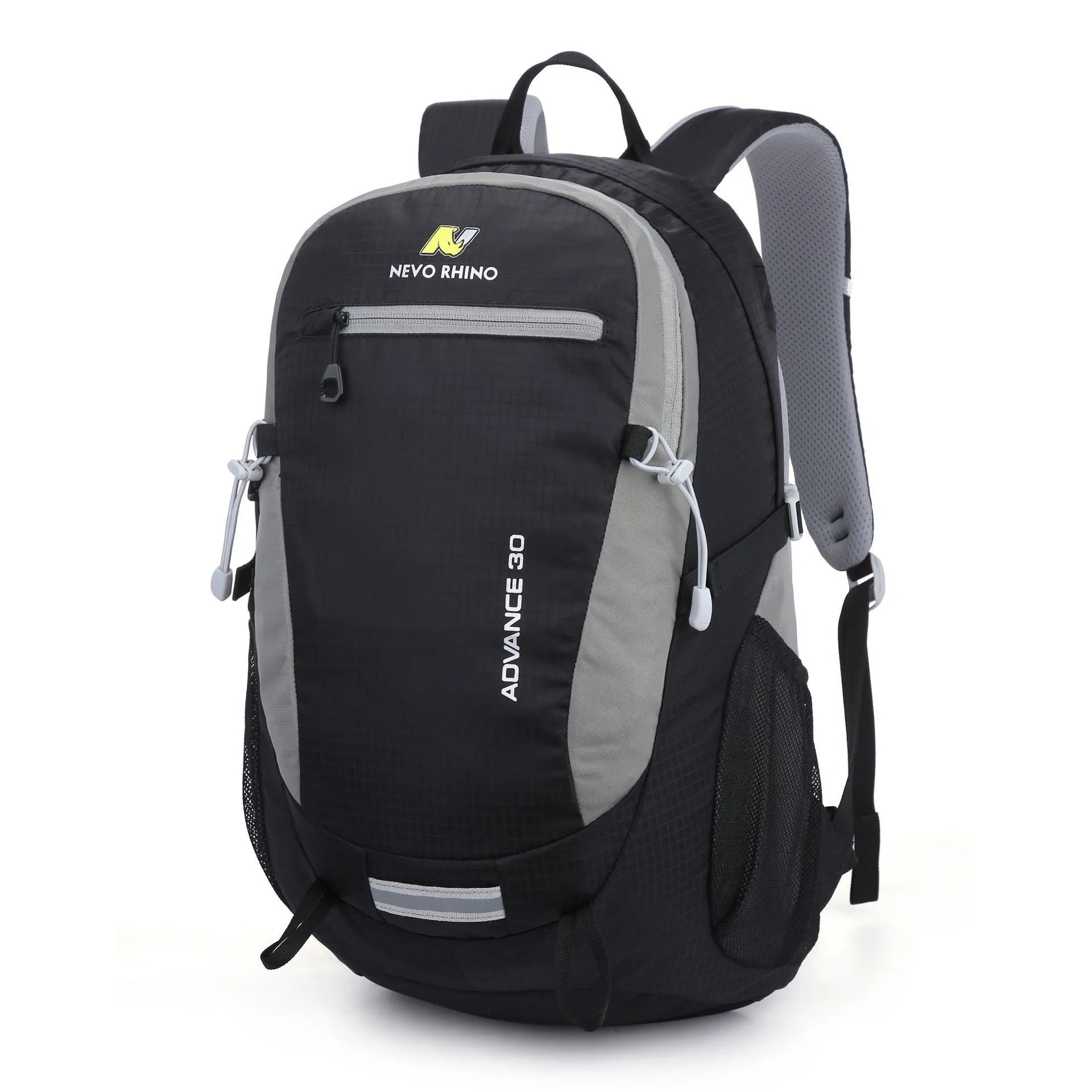 30-litre dark green waterproof nylon outdoor backpack with an airpillow strap system