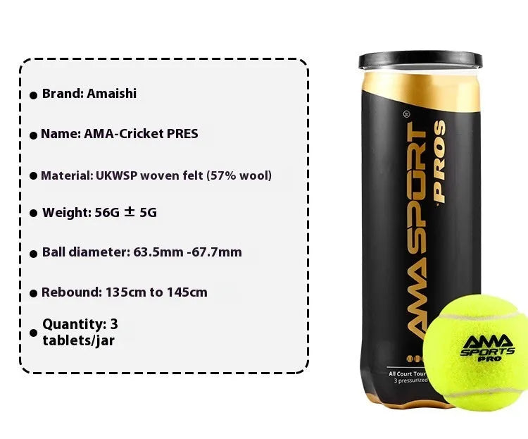 Three cage plate tennis training balls in Cricket-PRO design black green yellow colours
