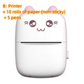 Mini portable Bluetooth thermal printer in green with dimensions 11x8x3.5cm and 160g weight