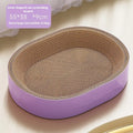 Green oval corrugated paper cat scratch board and nest with a 55cm diameter.