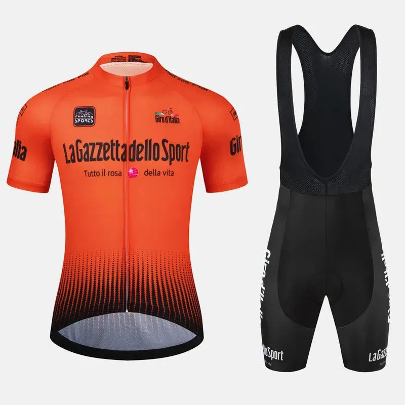Cycling short sleeve suit in breathable polyester fabric for summer road biking