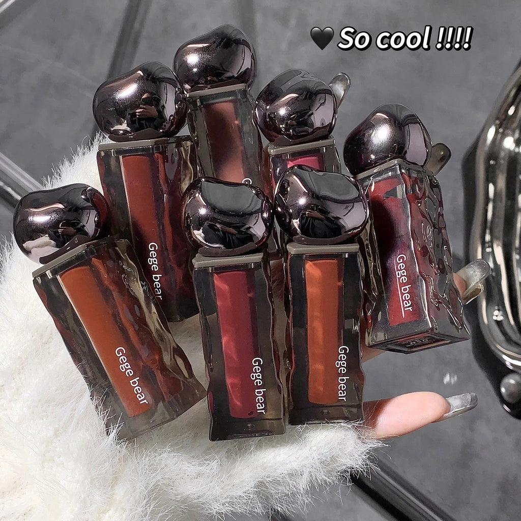 Glacier Lava Lip Lacquer in water-light mirror formula with seven shade options 01-07