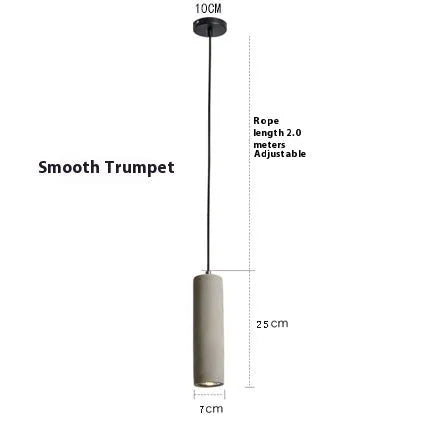 Cement industrial bedside droplight with water pipe design, glossy finish, on a wooden table