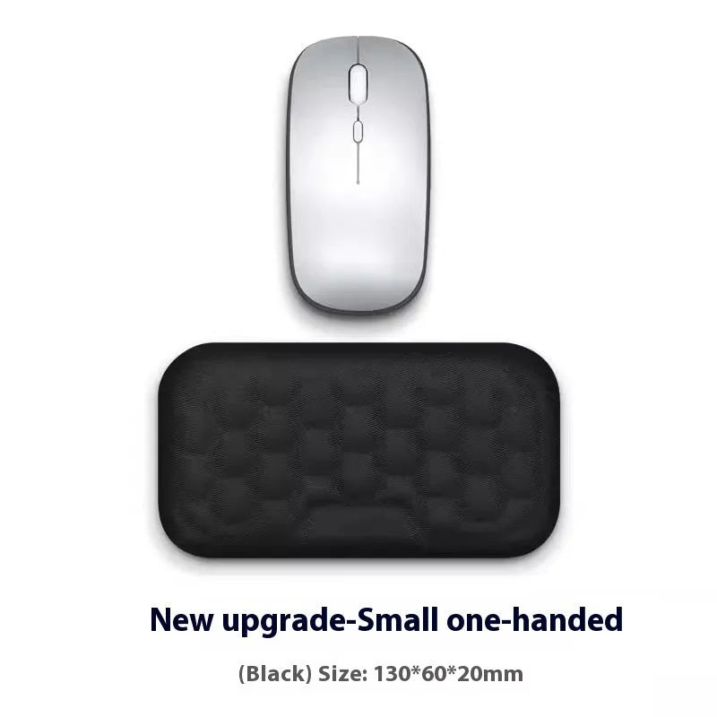 Memory foam mouse wrist pad with silicone base in cloth or leather cover options