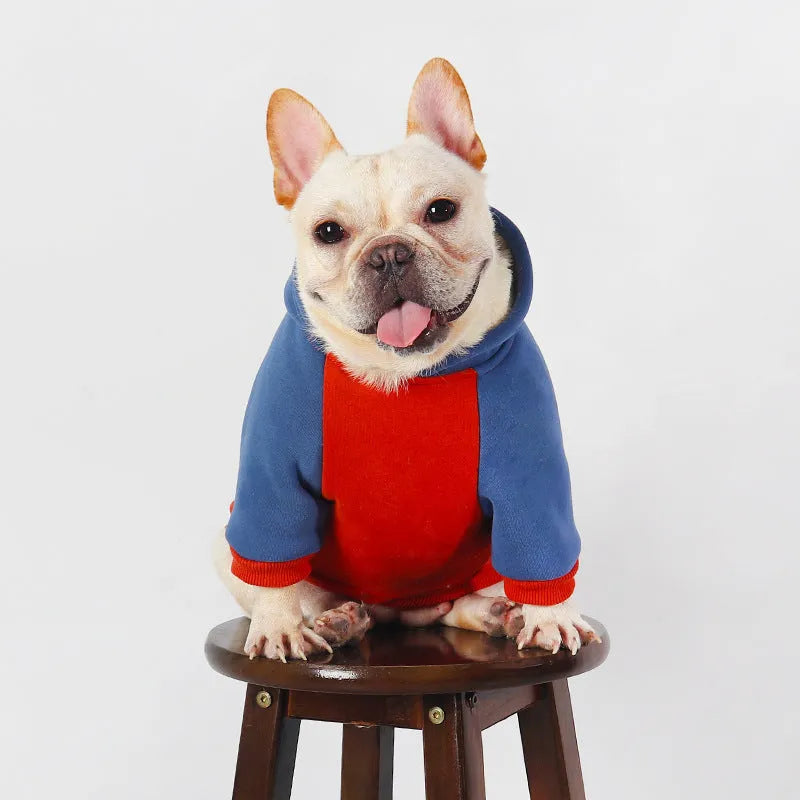 Red cotton dog clothing for small medium breeds like Teddy Bichon French Bulldog Corgi