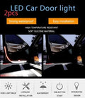 Waterproof silicone LED car door warning light strip 1.2m length red and white illumination streamer effect