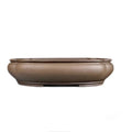Handmade antique papaya-shaped purple clay flower pot, 46cm long.