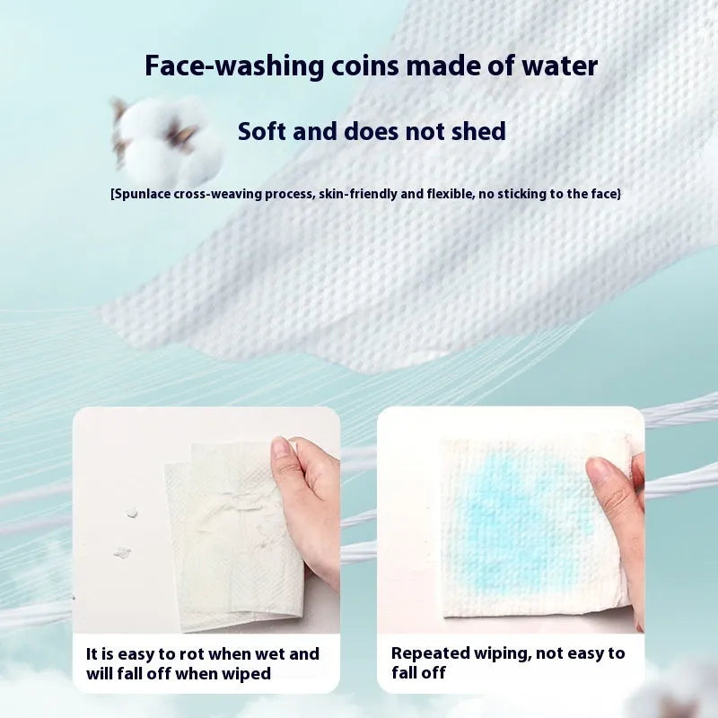 Disposable face cloth roll with hanging design and 100 sheets per pack