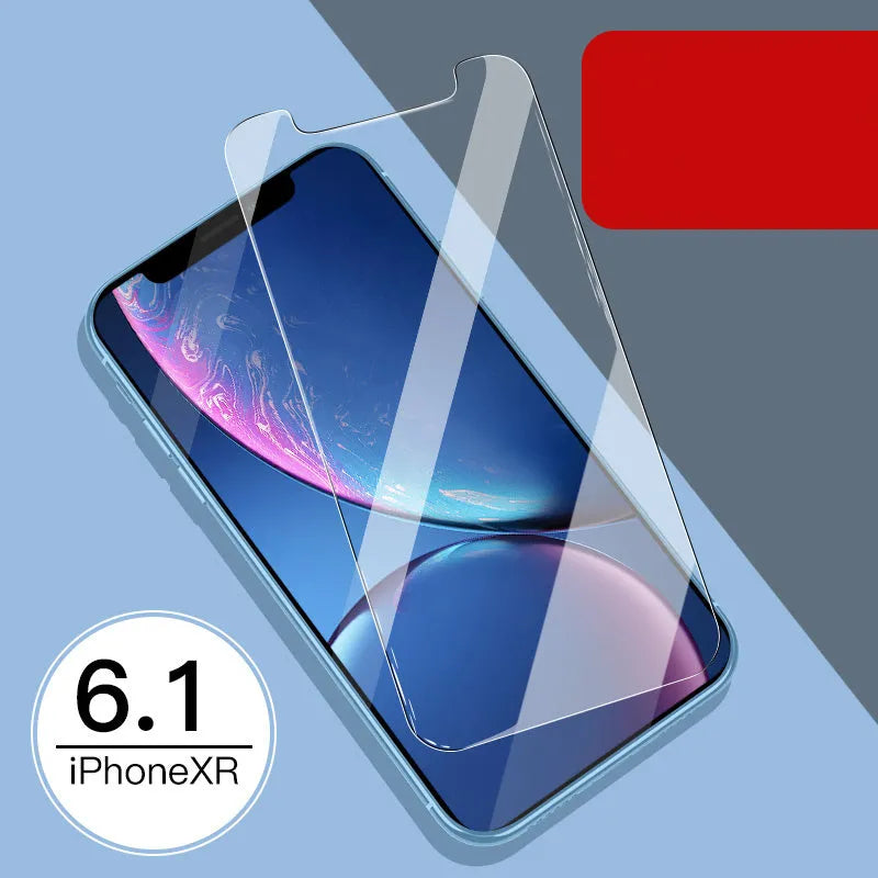 Tempered glass screen and rear protector for Apple iPhone models.