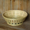 Handmade woven bamboo storage basket in three sizes for household organisation