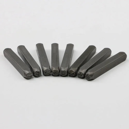 36PCS numbers and letters steel seal set in storage box for jewellery printing