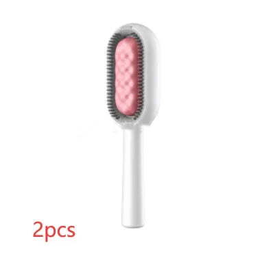 Green plastic pet hair removal comb with disposable adhesive wipes for cats and dogs