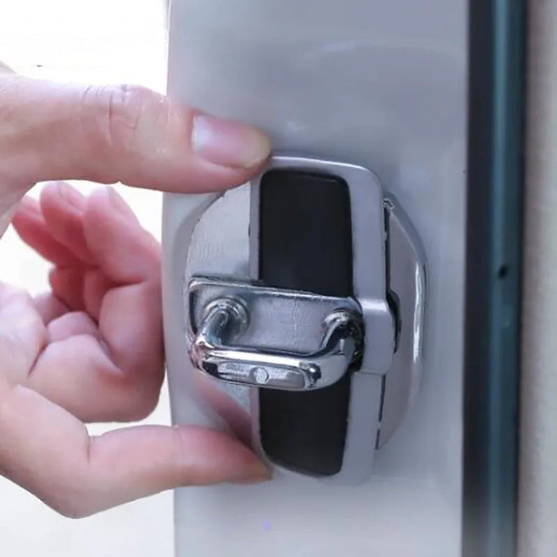 Silver TRD door lock cover for Toyota Prius with 3M adhesive backing