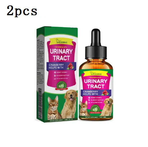 60ml bottle of pet pain relief care liquid supplement drops for dogs and cats