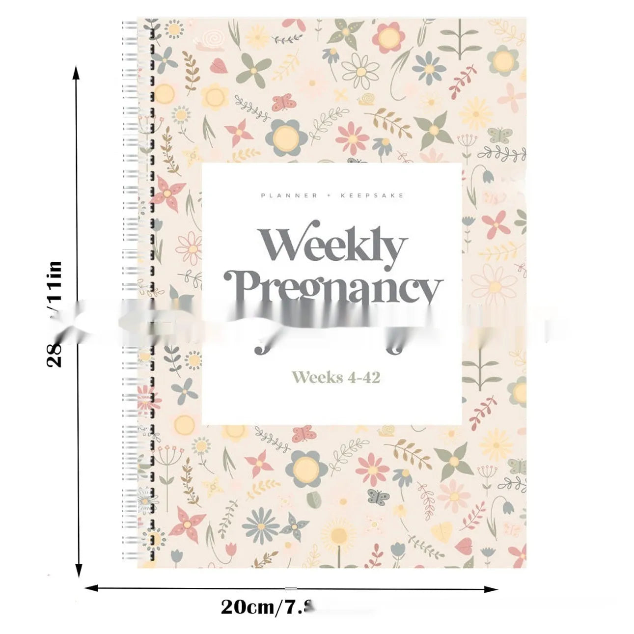 A5 pregnancy diary notebook with weekly layout for tracking pregnancy milestones