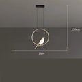 Modern minimalist magpie bird design chandelier with long 150cm drop and single LED light head